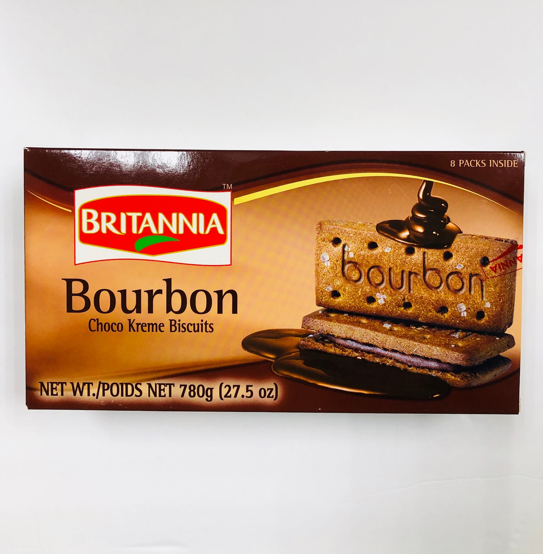 Britannia Bourbon Choco Kreme Biscuits 8 Packs Inside 780 Gms Food And Cart